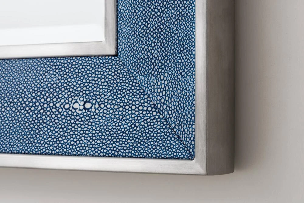 James Martin Vanities Element 28 in. Mirror, Silver with Delft Blue 5 James Martin Vanities Element 28 in. Mirror, Silver with Delft Blue - Image 5