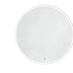 James Martin Vanities 42 in. Round LED Mirror in Glossy White