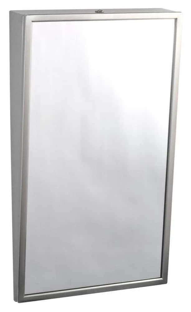 Bobrick 36 x 24 in. Stainless Steel Frame Tilt Glass Mirror 1 Bobrick 36 x 24 in. Stainless Steel Frame Tilt Glass Mirror