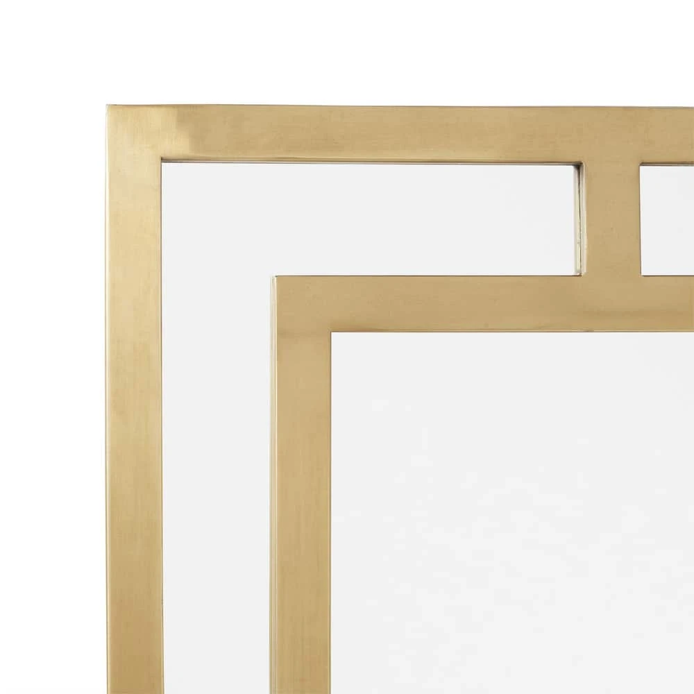 Signature Hardware Austi 18 x 36 x 1 in. Rectangular Decorative Vanity Mirror in Antique Brass 3 Signature Hardware Austi 18 x 36 x 1 in. Rectangular Decorative Vanity Mirror in Antique Brass - Image 3