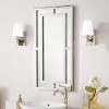 Signature Hardware Austi 18 x 36 x 1 in. Rectangular Decorative Vanity Mirror in Nickel