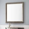 Signature Hardware Davyn 30 in. Mahogany Vanity Mirror in Grey Wash