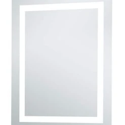 Elegant Lighting Nova 30 x 24 in. Frameless Rectangle Mirror with LED in Glossy White -Lotus & Windoware, Inc. Shop Query 859