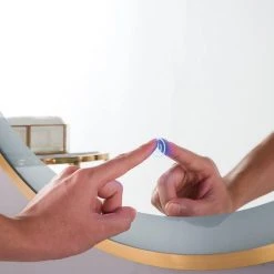 James Martin Vanities Radiance 36 in. Mirror, Brushed Gold -Lotus & Windoware, Inc. Shop Query 877