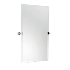 Ginger USA Columnar 36 x 20 in. Large Mirror in Polished Chrome