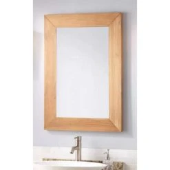 Signature Hardware Osa 24 in. Rectangular Mirror in Natural Teak