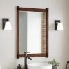 Signature Hardware Morris 24 in. Rectangular Vanity Mirror in Rustic Brown