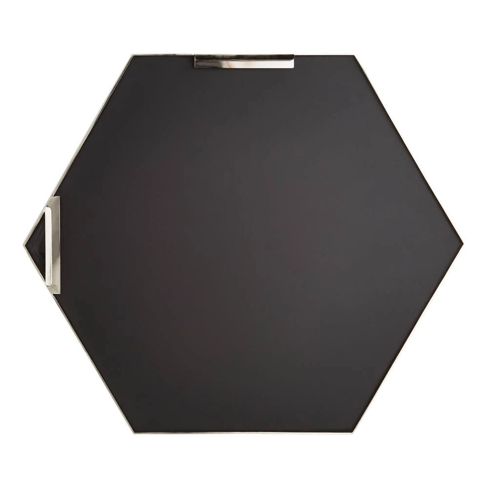 Signature Hardware Sauma 24 in. Hexagonal Vanity Mirror in Gloss Black 2 Signature Hardware Sauma 24 in. Hexagonal Vanity Mirror in Gloss Black - Image 2