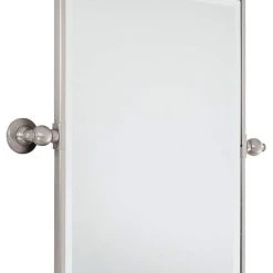 Minka Lavery 24 x 18 in. Rectangle Pivoting Mirror in Brushed Nickel