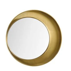 James Martin Vanities 35-3/8 in. Round Mirror in Radiant Gold