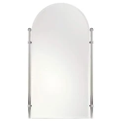 Ginger USA Chelsea 21 x 35 in. Brass Wall Mount Arched Mirror in Polished Chrome