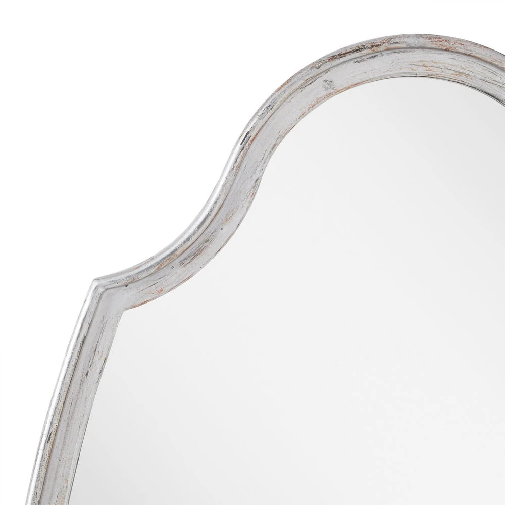Signature Hardware Barewood 22 x 37-3/4 x 1-1/4 in. Oval Decorative Vanity Mirror in Antique Silver 3 Signature Hardware Barewood 22 x 37-3/4 x 1-1/4 in. Oval Decorative Vanity Mirror in Antique Silver - Image 3