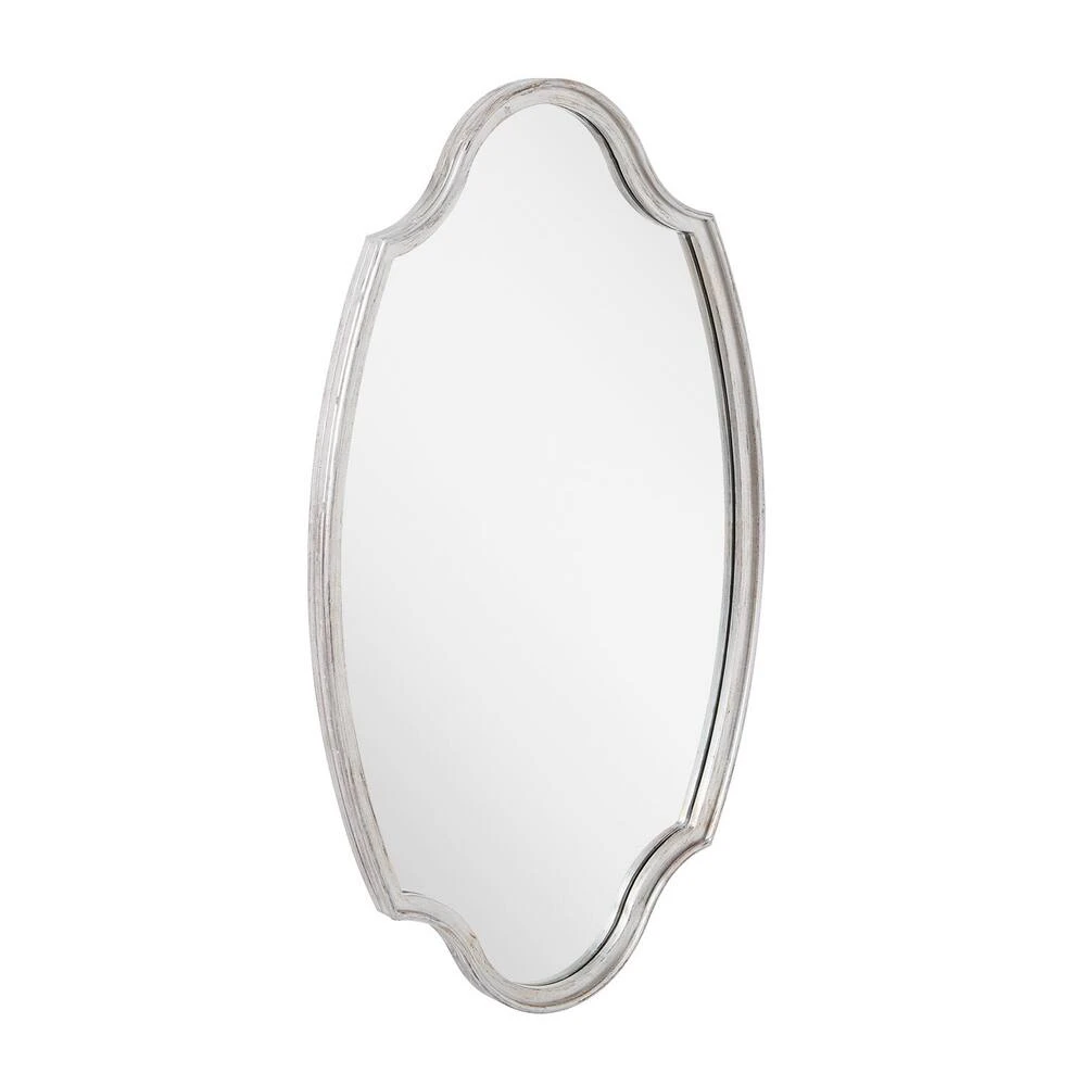 Signature Hardware Barewood 22 x 37-3/4 x 1-1/4 in. Oval Decorative Vanity Mirror in Antique Silver 5 Signature Hardware Barewood 22 x 37-3/4 x 1-1/4 in. Oval Decorative Vanity Mirror in Antique Silver - Image 5