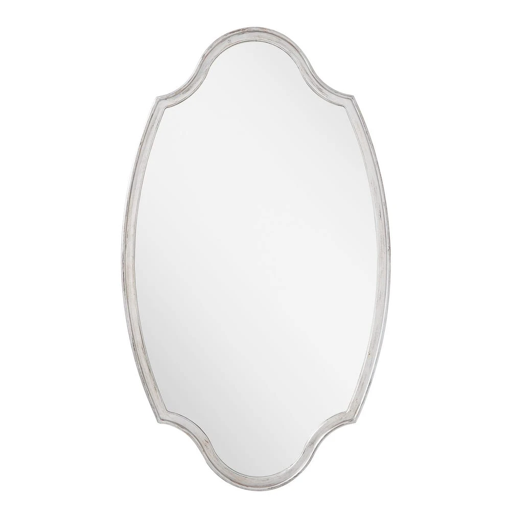 Signature Hardware Barewood 22 x 37-3/4 x 1-1/4 in. Oval Decorative Vanity Mirror in Antique Silver 6 Signature Hardware Barewood 22 x 37-3/4 x 1-1/4 in. Oval Decorative Vanity Mirror in Antique Silver - Image 6