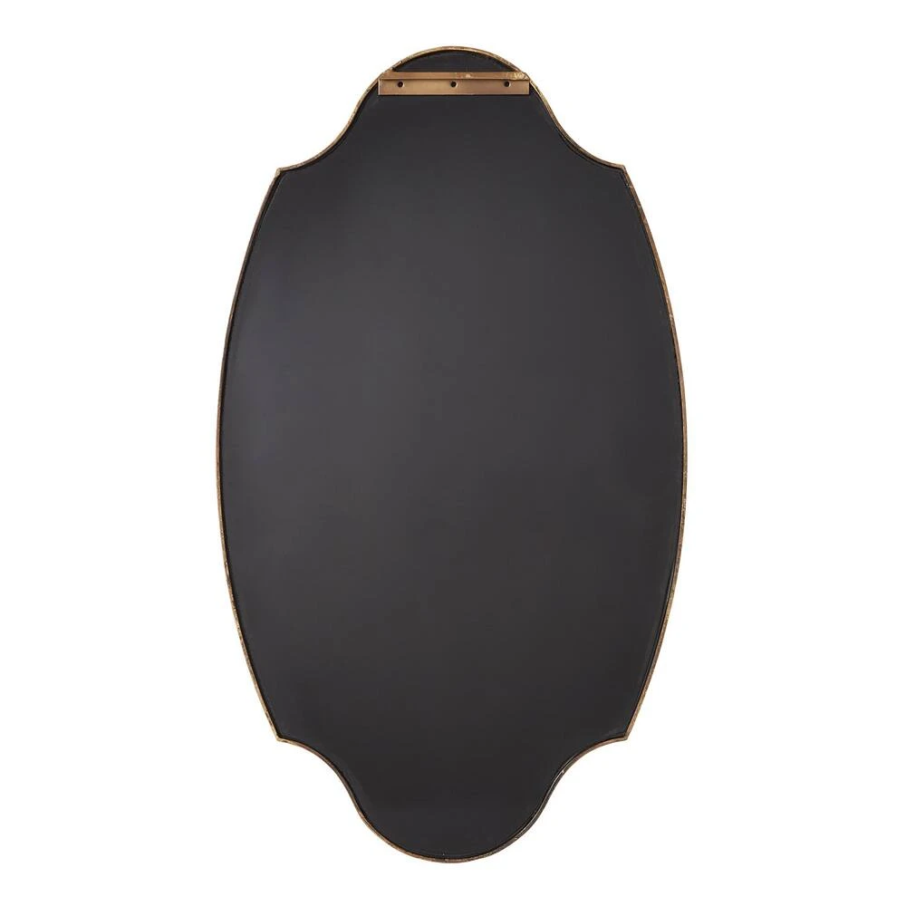 Signature Hardware Barewood 22 x 37-3/4 x 1-1/4 in. Oval Decorative Vanity Mirror in Gold Leaf 2 Signature Hardware Barewood 22 x 37-3/4 x 1-1/4 in. Oval Decorative Vanity Mirror in Gold Leaf - Image 2
