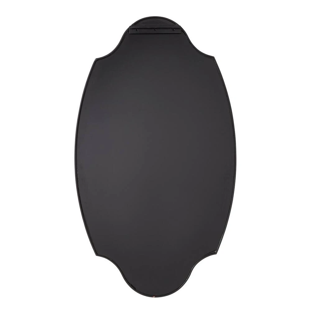 Signature Hardware Barewood 22 x 37-3/4 x 1-1/4 in. Oval Decorative Vanity Mirror in Black Powder Coat 2 Signature Hardware Barewood 22 x 37-3/4 x 1-1/4 in. Oval Decorative Vanity Mirror in Black Powder Coat - Image 2