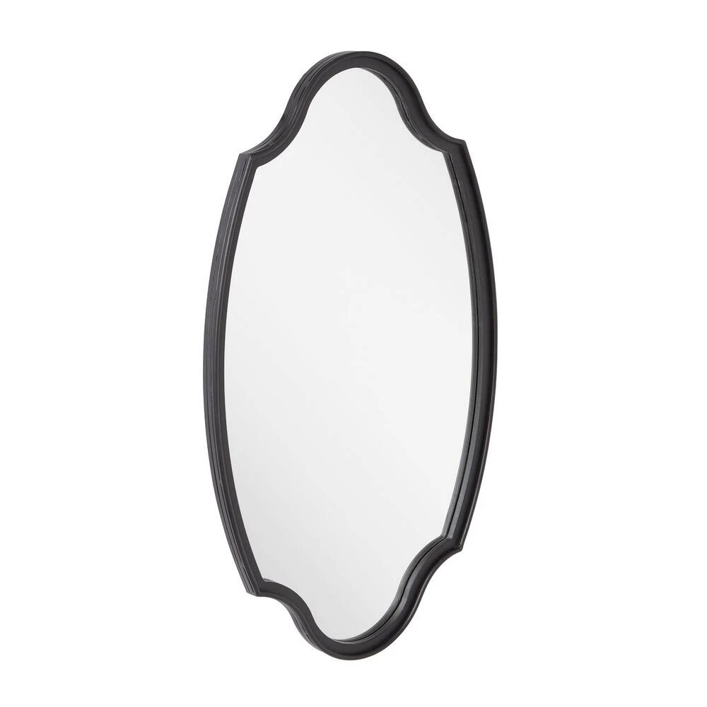 Signature Hardware Barewood 22 x 37-3/4 x 1-1/4 in. Oval Decorative Vanity Mirror in Black Powder Coat 3 Signature Hardware Barewood 22 x 37-3/4 x 1-1/4 in. Oval Decorative Vanity Mirror in Black Powder Coat - Image 3
