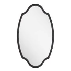 Signature Hardware Barewood 22 x 37-3/4 x 1-1/4 in. Oval Decorative Vanity Mirror in Black Powder Coat 8 Signature Hardware Barewood 22 x 37-3/4 x 1-1/4 in. Oval Decorative Vanity Mirror in Black Powder Coat -Lotus & Windoware, Inc. Shop Query 998