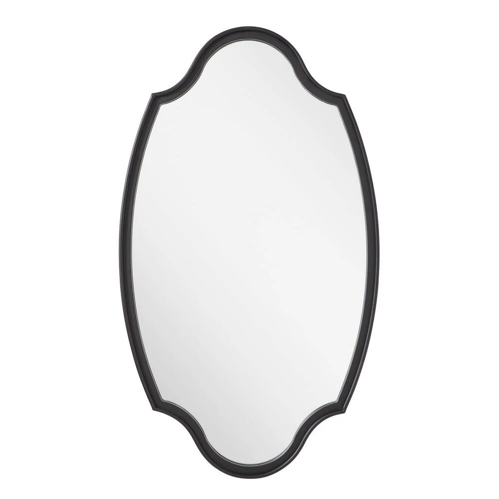 Signature Hardware Barewood 22 x 37-3/4 x 1-1/4 in. Oval Decorative Vanity Mirror in Black Powder Coat 4 Signature Hardware Barewood 22 x 37-3/4 x 1-1/4 in. Oval Decorative Vanity Mirror in Black Powder Coat - Image 4